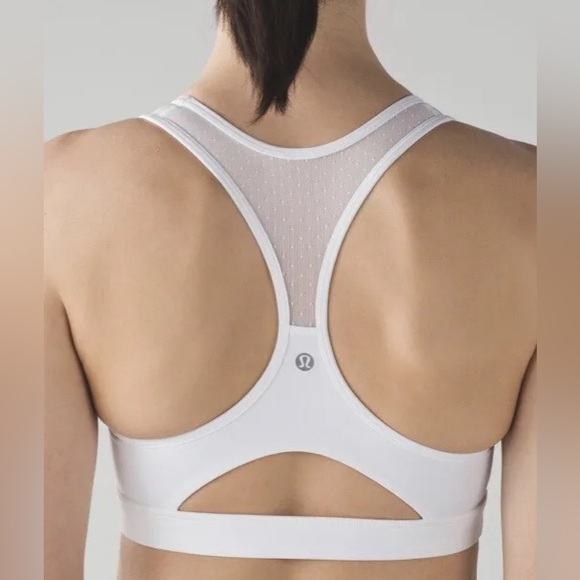 Lululemon Move White Luxtreme Mesh Sports Bra - Picture 2 of 11